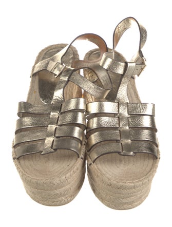 Tory Burch Leather Braided Accents Espadrilles