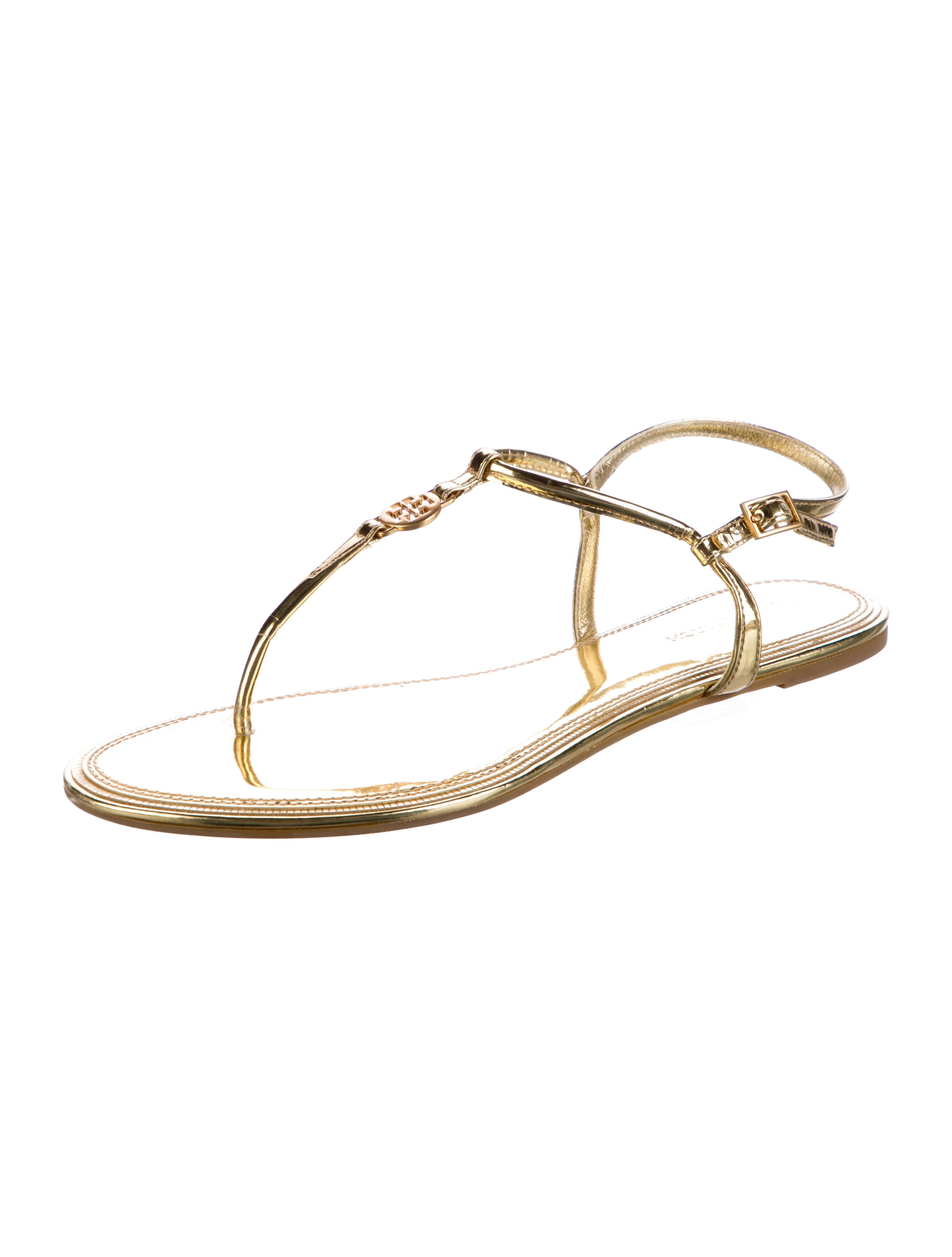 Tory Burch Leather T-Strap Sandals
