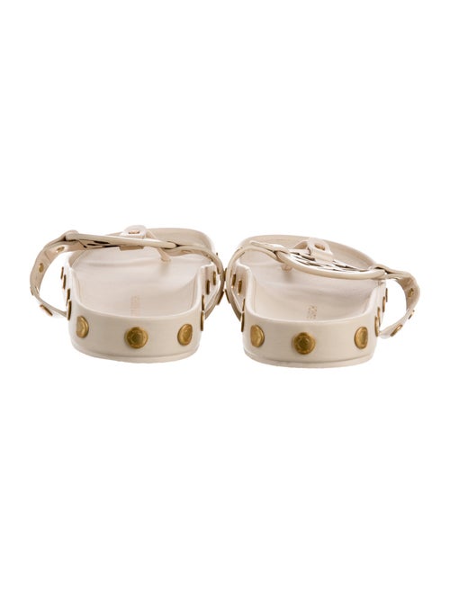 Tory Burch Leather Studded Accents Flip Flops