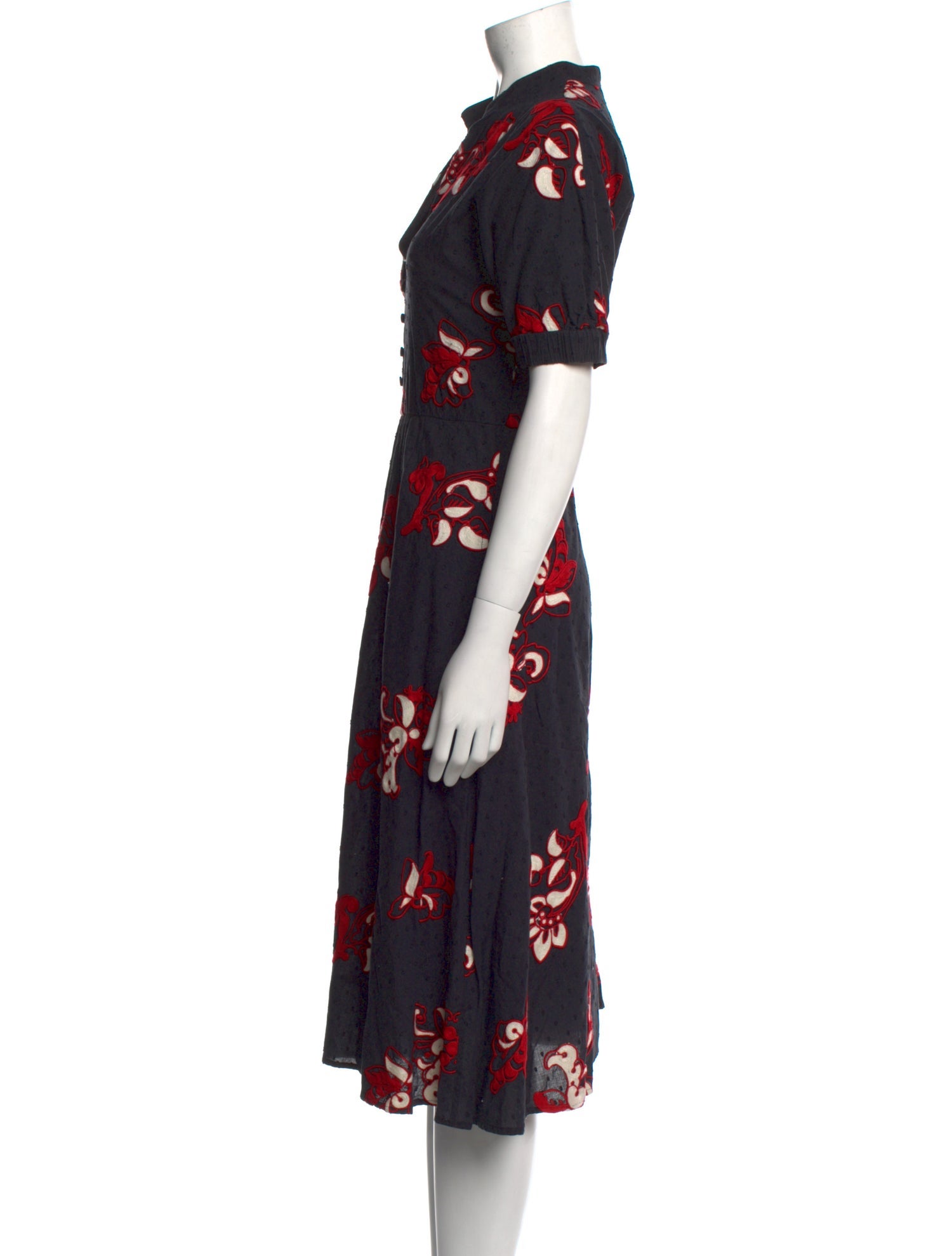 Tory Burch Floral Print Midi Length Dress
