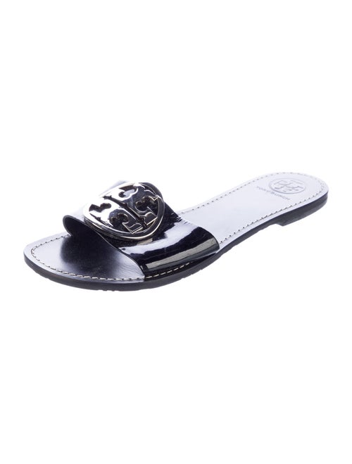 Tory Burch Signature Logo Leather Slides