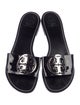Tory Burch Signature Logo Leather Slides