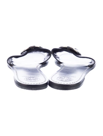 Tory Burch Signature Logo Leather Slides
