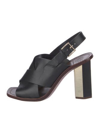Tory Burch Leather Slingback Sandals