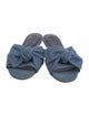 Tory Burch Denim Bow Accents Slides