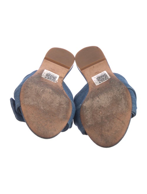 Tory Burch Denim Bow Accents Slides