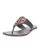 Tory Burch Signature Logo Leather Slides