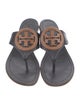 Tory Burch Signature Logo Leather Slides
