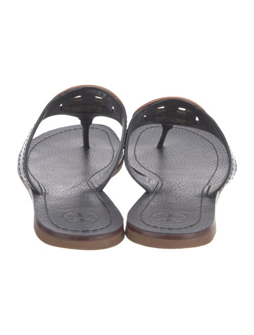 Tory Burch Signature Logo Leather Slides