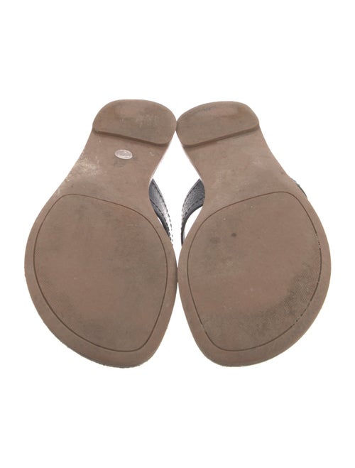 Tory Burch Signature Logo Leather Slides