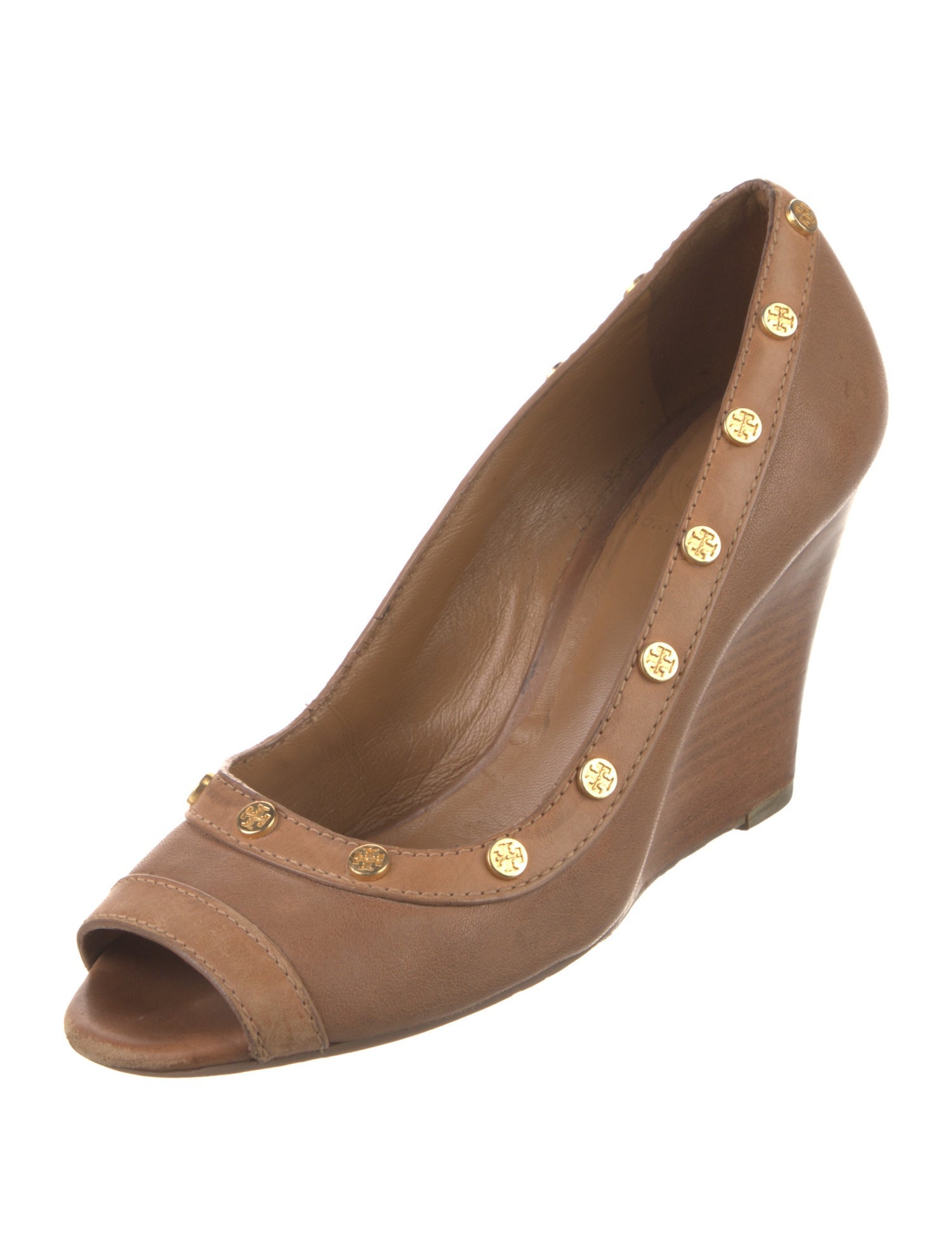 Tory Burch Leather Studded Accents Pumps