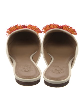 Tory Burch Leather Beaded Accents Mules