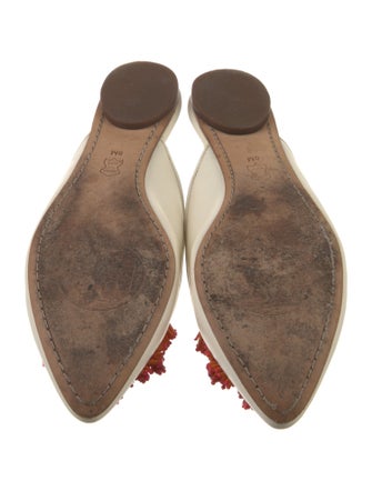 Tory Burch Leather Beaded Accents Mules