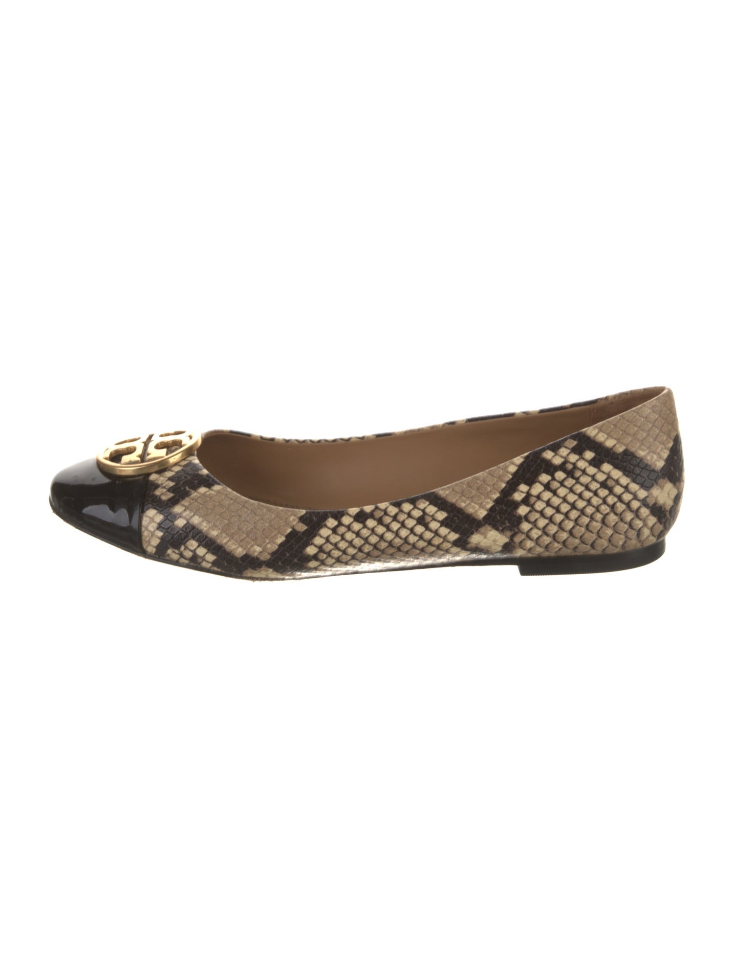 Tory Burch Leather Printed Ballet Flats