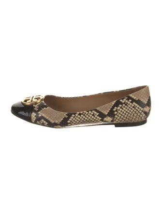 Tory Burch Leather Printed Ballet Flats