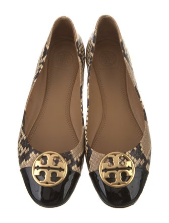 Tory Burch Leather Printed Ballet Flats