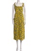 Tory Burch Floral Print Midi Length Dress