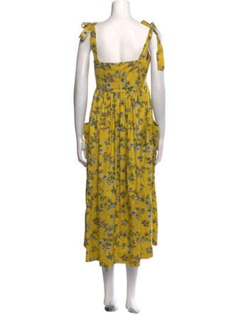 Tory Burch Floral Print Midi Length Dress