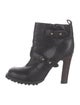 Tory Burch Leather Studded Accents Moto Boots