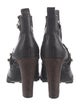 Tory Burch Leather Studded Accents Moto Boots