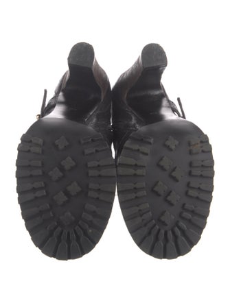 Tory Burch Leather Studded Accents Moto Boots