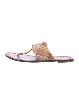 Tory Burch Leather Patterned Slides