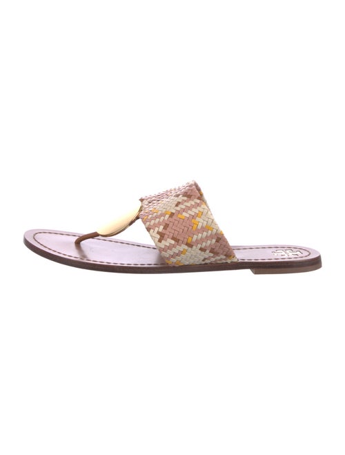 Tory Burch Leather Patterned Slides