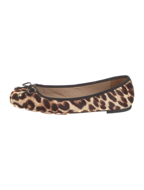 Tory Burch Ponyhair Animal Print Ballet Flats