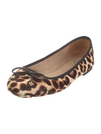 Tory Burch Ponyhair Animal Print Ballet Flats