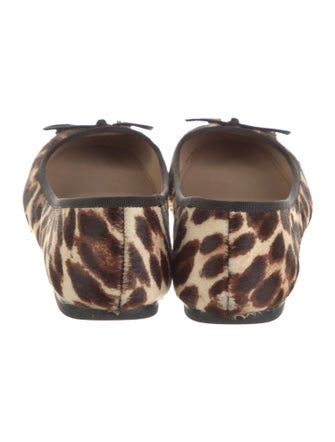 Tory Burch Ponyhair Animal Print Ballet Flats