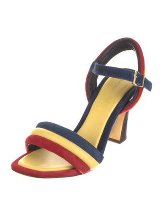 Tory Burch Leather Printed Slingback Sandals