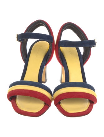 Tory Burch Leather Printed Slingback Sandals