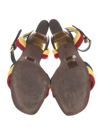 Tory Burch Leather Printed Slingback Sandals