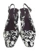 Tory Burch Patent Leather Animal Print Slingback Sandals