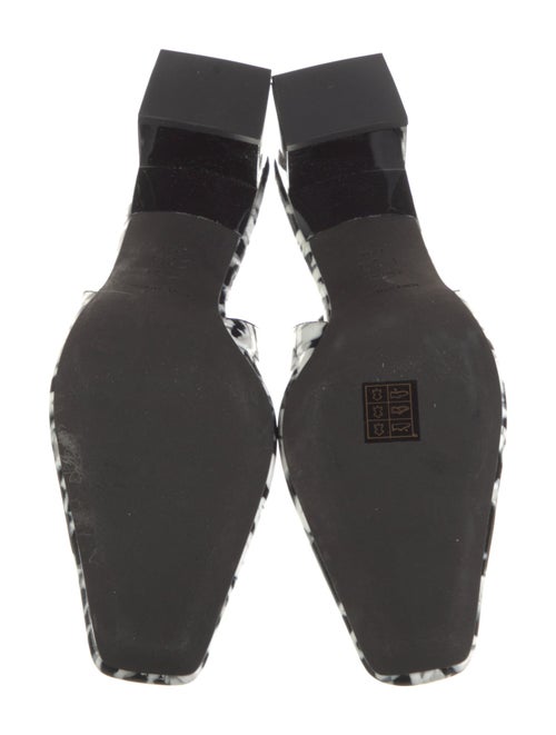 Tory Burch Patent Leather Animal Print Slingback Sandals