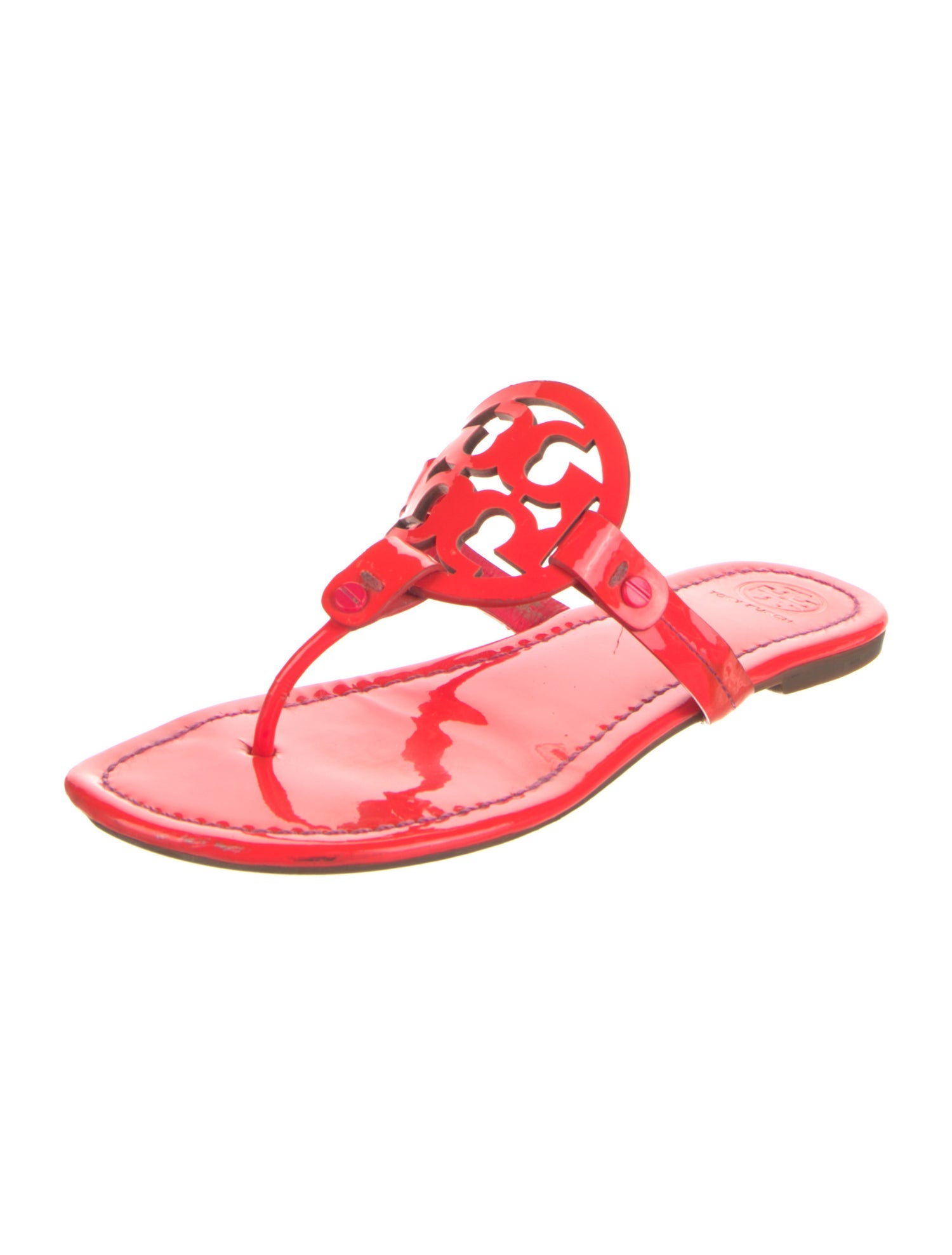 Tory Burch Patent Leather Flip Flops