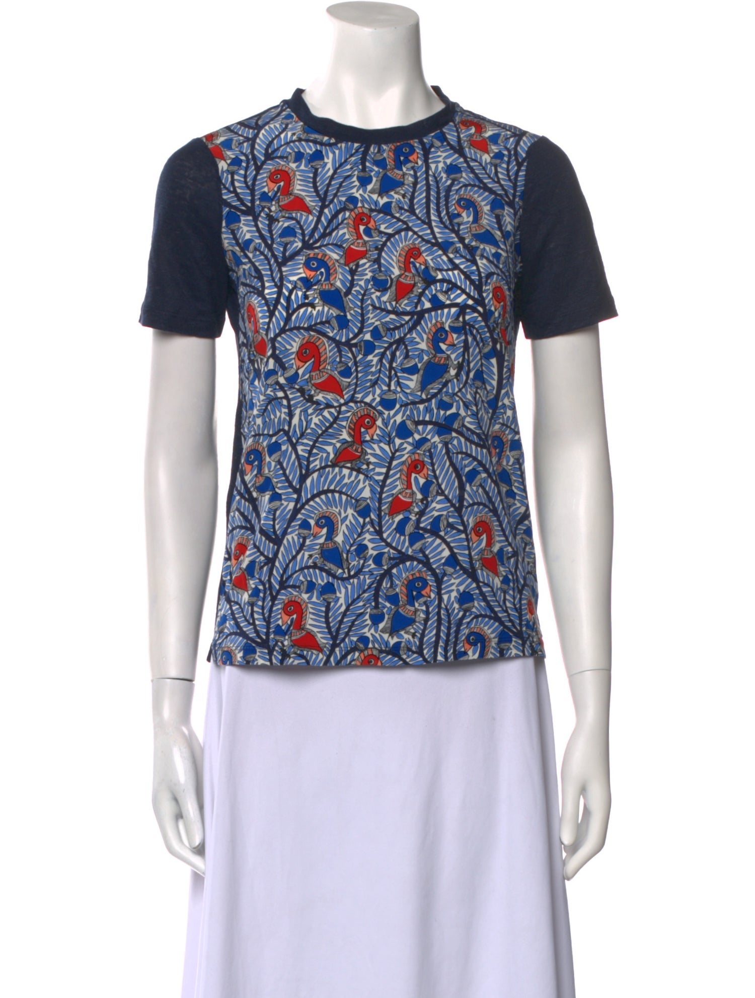 Tory Burch Linen Printed T-Shirt