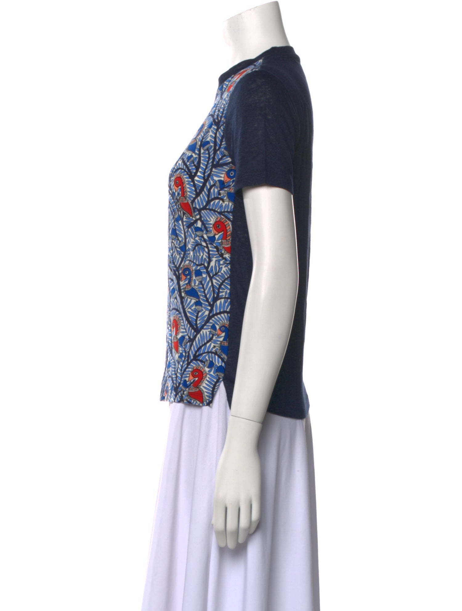 Tory Burch Linen Printed T-Shirt