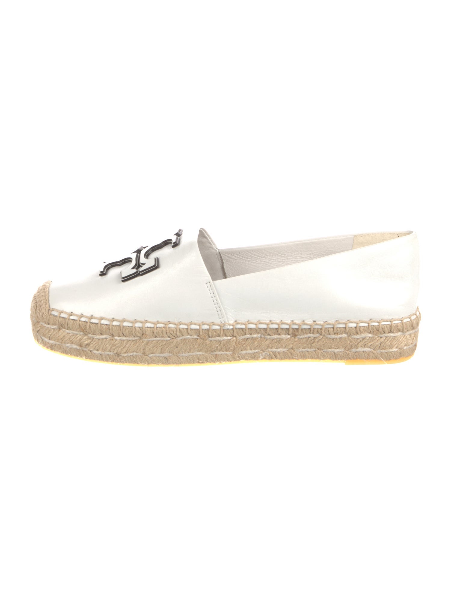 Tory Burch Leather Whipstitch Trim Espadrilles
