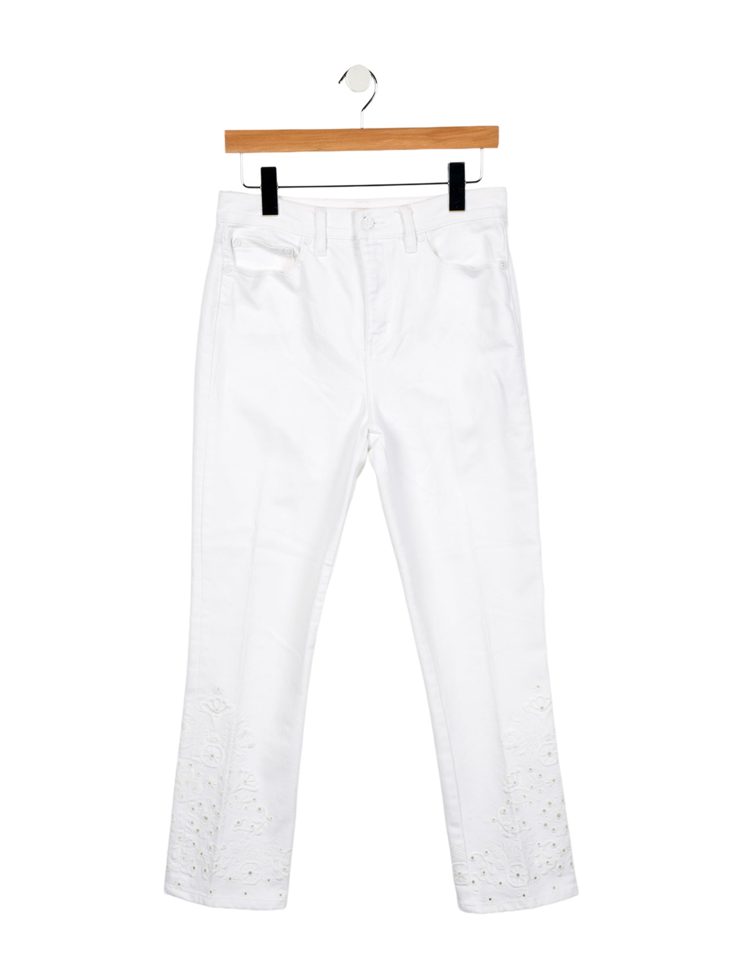 Tory Burch High-Rise Straight Leg Jeans