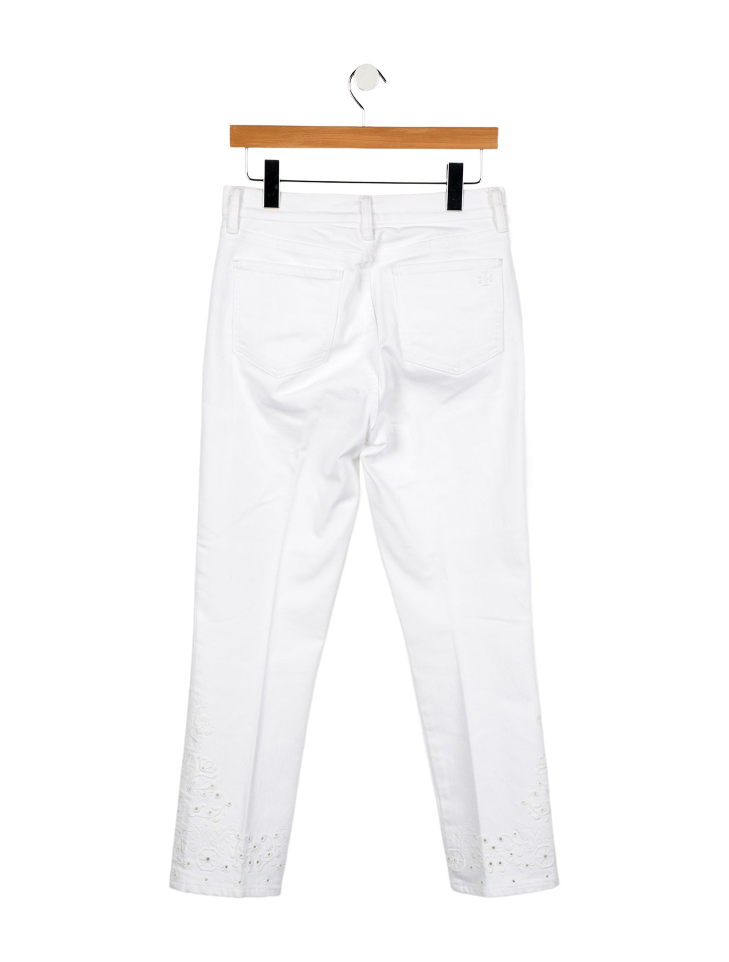 Tory Burch High-Rise Straight Leg Jeans