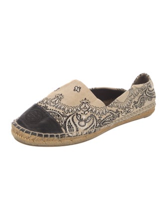 Tory Burch Canvas Paisley Print Espadrilles