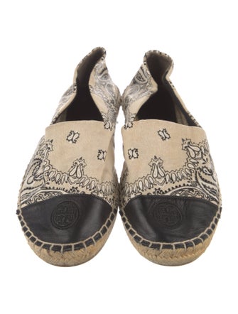Tory Burch Canvas Paisley Print Espadrilles