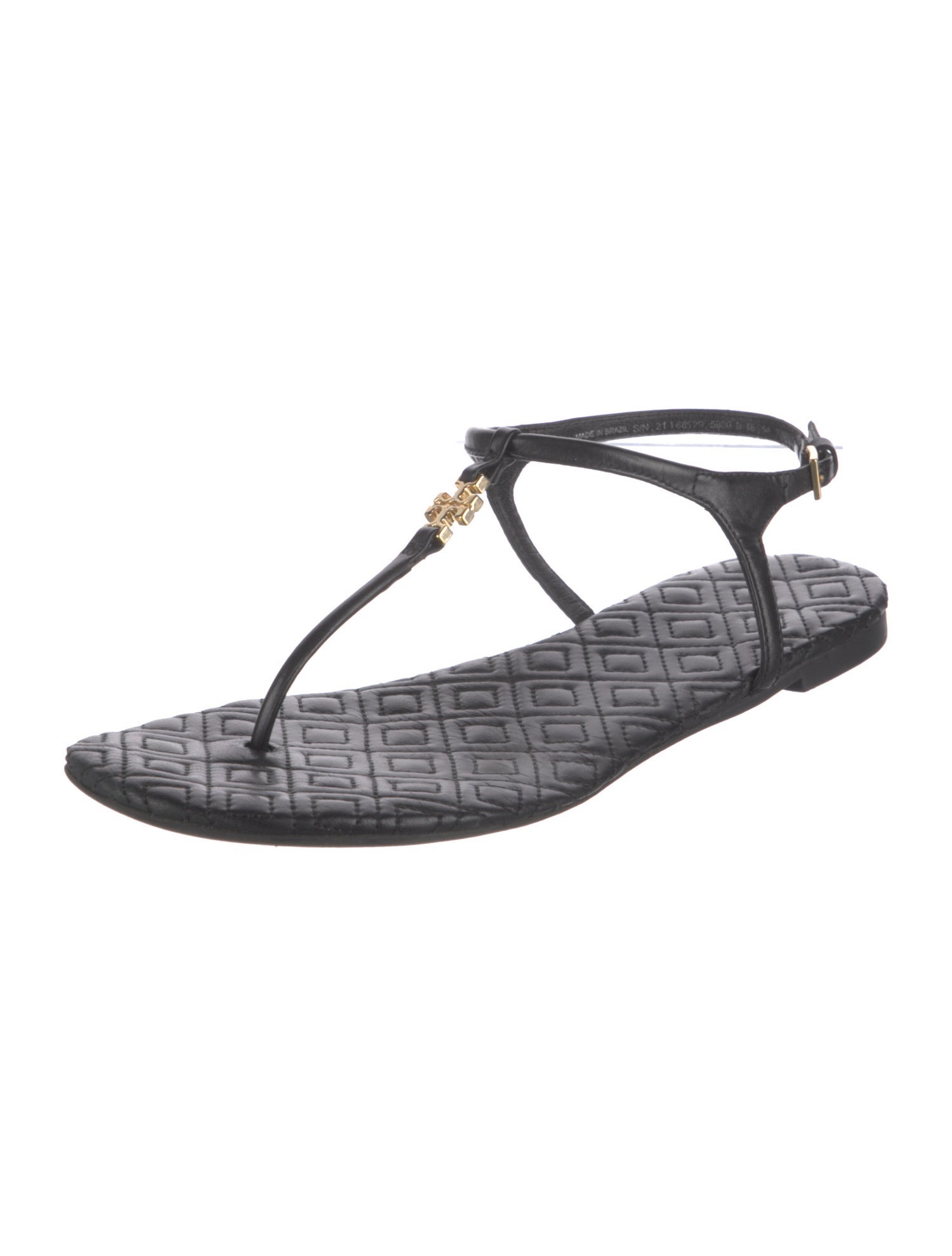 Tory Burch Marion Leather T-Strap Sandals