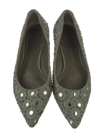 Tory Burch Suede Printed Flats