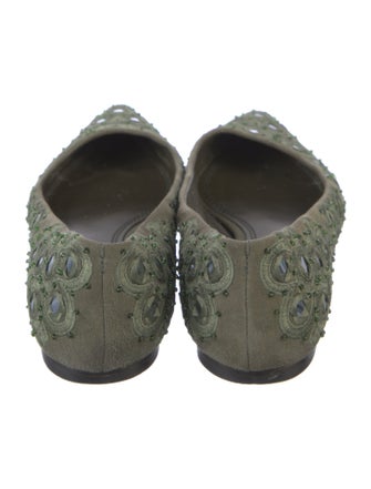 Tory Burch Suede Printed Flats