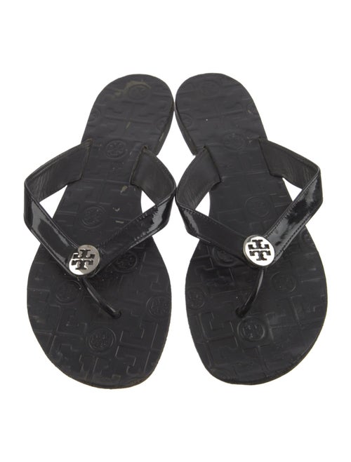 Tory Burch Patent Leather Flip Flops