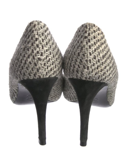 Tory Burch Tweed Pattern Bow Accents Pumps