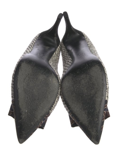 Tory Burch Tweed Pattern Bow Accents Pumps