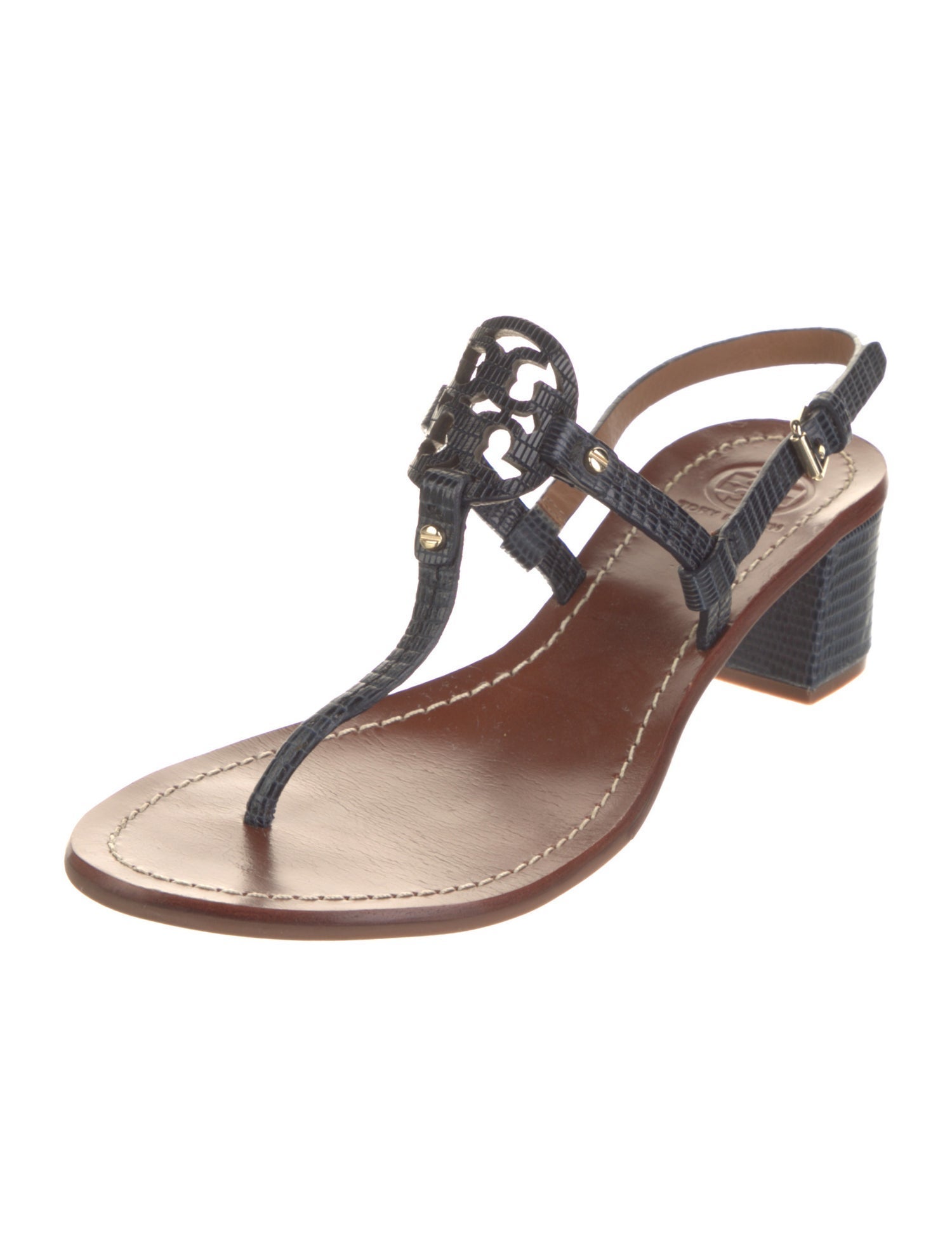 Tory Burch Leather T-Strap Sandals